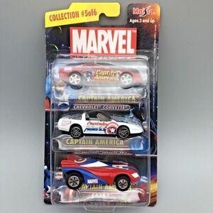 Maisto Marvel Captain America Collection 5 Corvette Diecast Cars Chevrolet Chevy